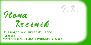 ilona kreinik business card